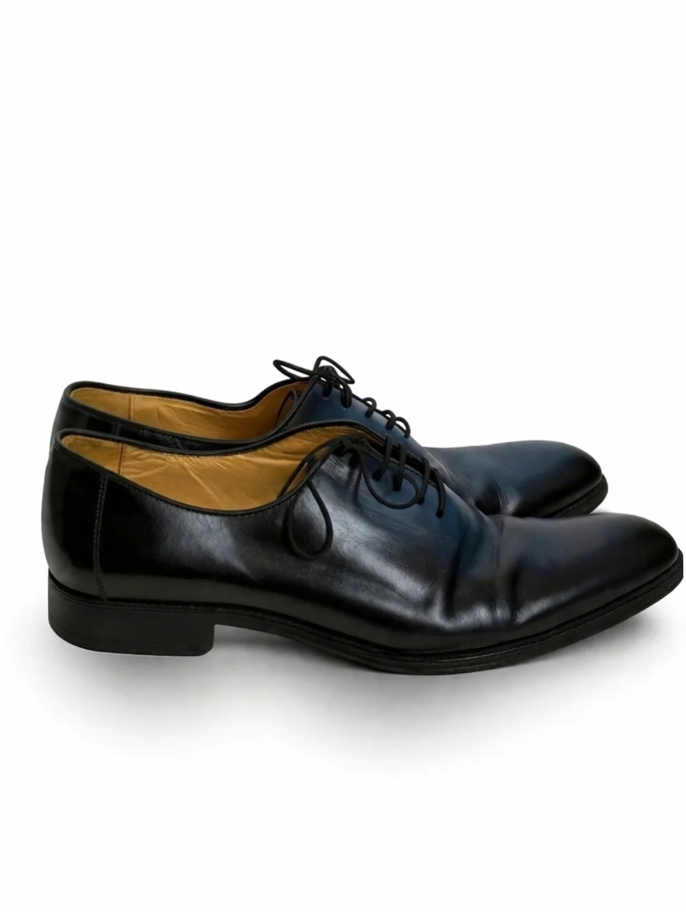 Maison Forte Asahi Classic Black Oxford Leather Tie Ups s 8.5